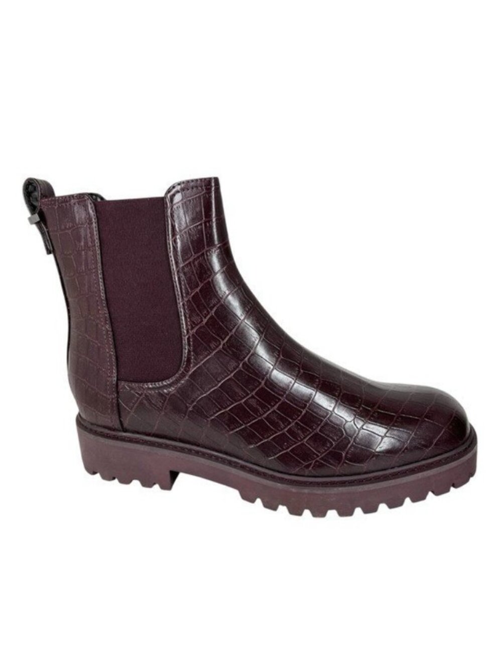 Kenneth Cole Reaction Women's Salt Lug Chelsea Booties Burgundy Size 10